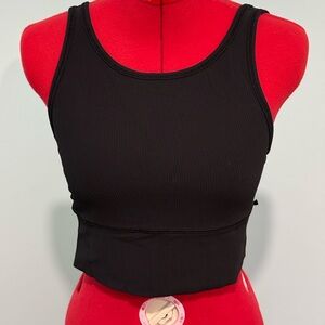 Lululemon Power Pivot Tank Top, Ribbed, Black, Size 10
